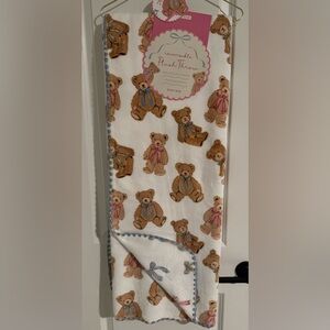 ENVOGUE Reversible Plush Throw with Teddy Bear Design - 50"x 70"